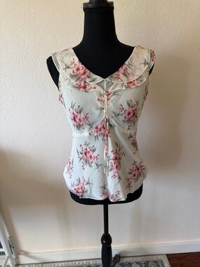 Y2K ANN TAYLOR SILK BLOUSE SIZE 4